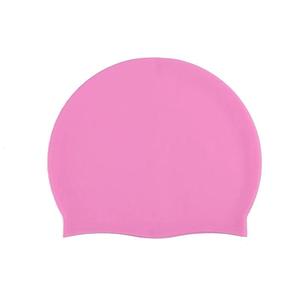 Gorro de natación de silicona de color puro, ajuste elástico unisex, negro - Product Image 4