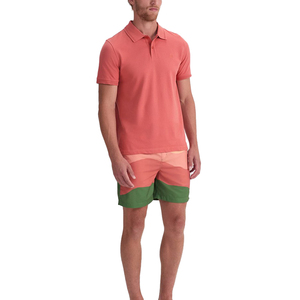 Polo en coton à manches courtes Coral, coupe classique, couleur unie, piqué tricoté, respirant, design décontracté - Product Image 3