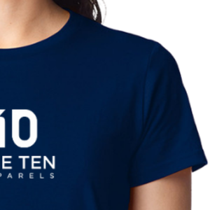 Camiseta de Mujer de Peso Medio en Color Azul Marino, Camiseta de Manga Corta de Algodón Suave, Top Básico Informal y Cómodo, Calidad Premium - Product Image 3