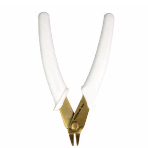 Pince à couper les extensions de cheveux en acier inoxydable, outil professionnel pour enlever les extensions de cheveux, poignée ergonomique dorée et blanche, durable - Product Image 3