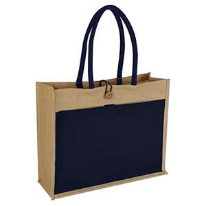 Bolso de Yute de Moda Fabricado en India con Asas de Cordón y Cierre Superior, 40x40x15cm, Mejor Precio del Mercado - Product Image 1