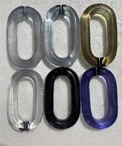 Eslabones de Cadena Ovalados de Resina Modernos, 1 Pieza, Decoración de Pared Hecha a Mano de Alta Calidad, Estilo Art Deco - Product Image 1