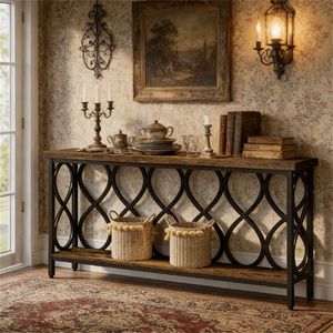 Consolle Elegante con Vano Portaoggetti per Divano, Ingresso o Soggiorno - Product Image 4