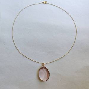 Natural <b>Rose</b> Quartz Oval Cut 14K Gold Pendant 22x28mm Fine Gemstone Jewelry For Women Genuine <b>Rose</b> Quartz Gold Pendant Elegant - Product Image 3