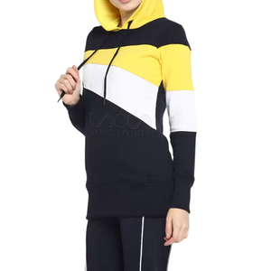 Sweat-shirt à capuche minimaliste rayé pour femme, design personnalisé, vêtement de sport professionnel pour l'entraînement athlétique, nouveau modèle 2026 - Product Image 4