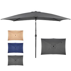 Ombrellone da Patio Inclinabile 10 x 6,5 Piedi, Parasole da Esterno con Stecche e Palo in Ferro, Tessuto in Poliestere - Product Image 5