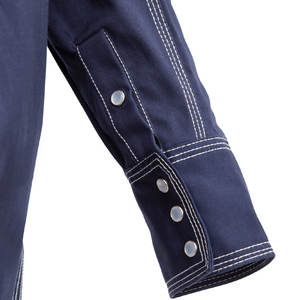 Chemise de travail pour homme 100% coton respirant, résistante aux flammes, à manches longues, pour travaux lourds - Product Image 6