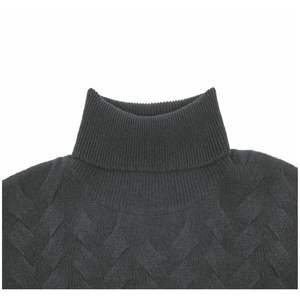 Pull à col haut pour femmes sur mesure coupe ample et manches longues tissage tricoté fin pour la mode d'automne - Product Image 3