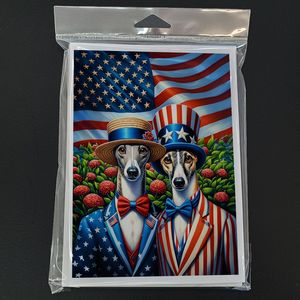 All American Whimsical A7 Greyhound Tarjetas de felicitación Paquete de 8 tarjetas de notas en blanco con sobres Tamaño 5x7 - Product Image 3