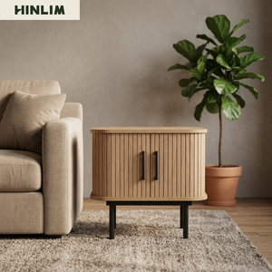 Modern Wooden <b>Side</b> <b>Table</b> With <b>Storage</b> For Living Room Scandinavian Design for Master Bedroom - Product Image 1