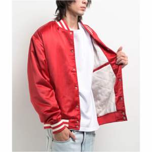 Chaquetas de Satén Personalizables, Ecológicas, Transpirables, Chaqueta Bomber de Satén y Nailon Bordada, Chaqueta de Piloto para Exteriores, OEM - Product Image 4