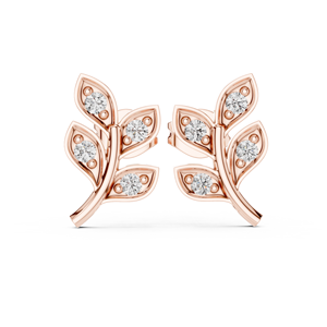 Bijoux financiers MOSSANITE Boucles d'oreilles deux diamants en argent sterling en or 18 carats - Product Image 1