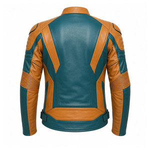 Safety Stitched Custom made Men's Leather Motorbike <b>Racing</b> <b>Jacket</b> with Protection Features and <b>Racing</b> functions - Product Image 3