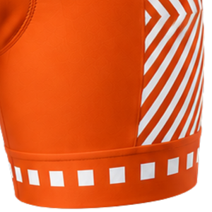 Orange White <b>Padded</b> <b>Cycling</b> <b>Shorts</b> Custom Breathable Quick Dry Stretch Bicycle Racing Road Bike Training Performance Sportswear - Product Image 4