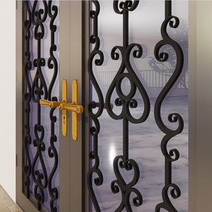 Puerta de Entrada Decorativa de Hierro Forjado, Puerta Metálica de Lujo Personalizada para Proyectos de Diseño Exterior Elegantes - Product Image 6