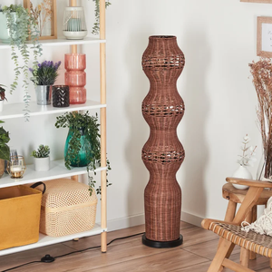 Meilleures ventes 2026 - Lampes sur pied en rotin tressé vintage pour la décoration du salon - Product Image 1