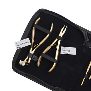 Kit d'outils pour extensions capillaires de salon : Pince à micro-anneaux, Pince à extensions à clipser, Crochet à boucle, Anneau de séparation rapide, Outil à crochet pour cheveux, Mini ciseaux de coupe - Product Image 3