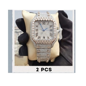 Top Quality Moissanite Diamond <b>Watch</b> for Business Travel or <b>Holiday</b> Vacation and Daily Luxury Fashion at Good Price - Product Image 1