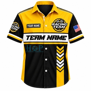 Chemises personnalisées pour équipe de réparation automobile, maillots de course moto, chemises de course automobile, logo et design d'équipe personnalisés, service OEM, séchage rapide, chemises de course F1 - Product Image 1