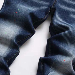 New Fashion Trending Slim <b>Elastic</b> High Waist Top Quality With Pocket Custom Material Man Clothing Quick Dry Denim <b>Jeans</b> Pants - Product Image 2