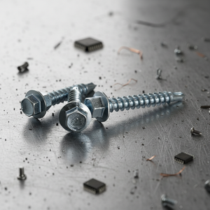 Vis autoperceuses à tête hexagonale, classe 4.8 6.8, filetage grossier, acier au carbone galvanisé, normes DIN/ANSI, PDC - Product Image 1