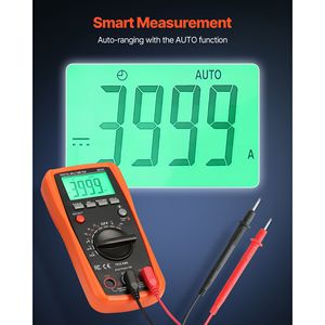 Multimetro Digitale 600V con Tecnologia Auto-Ranging e TRMS per Test Accurati di Tensione DC/AC, Corrente e Resistenza - Product Image 4