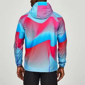 Chaqueta Cortavientos Deportiva para Hombre 2026 con Logotipo Personalizado, Talla Grande, Cuello Alto, Impermeable, Transpirable, con Logotipo Frontal - Product Image 2