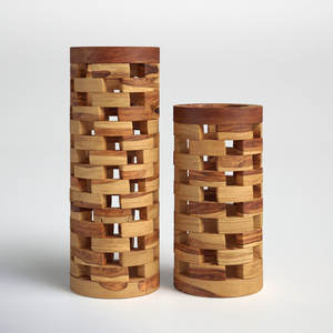 แจกันตกแต่งดอกไม้ทำด้วยมือทำจากไม้ไผ่ & ตกแต่งบ้านตกแต่งโต๊ะ - Product Image 1