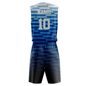 Maillot de basket-ball personnalisé unisexe, ensemble 2 pièces, 100% polyester, respirant, évacuant l'humidité, séchage rapide, col en V, vêtements d'entraînement pour adultes - Product Image 2