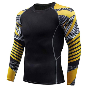 Cheap Custom <b>Printed</b> Breathable Rash Guard High Quality Long Sleeve Jiu Jitsu Mma Rash Guard Compression Shirts For Adults - Product Image 3