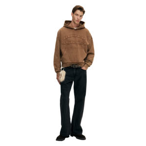 Nouvel arrivage : Sweat à capuche imprimé personnalisé en molleton 100 % coton, idéal pour l'hiver, avec impression sérigraphiée, teint uni, pour homme - Product Image 2