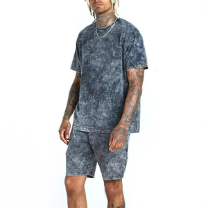 Ensemble deux pièces personnalisé de haute qualité, t-shirt et short, ensemble décontracté d'été, vêtements imprimés pour hommes, ensemble short et t-shirt en coton - Product Image 1