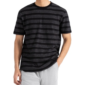 2025เสื้อยืดผู้ชายผ้าฝ้าย100% พื้นฐานน้ำหนักเบาผ้าถักแบบลำลองดีไซน์ลายทางผลิตได้ - Product Image 2