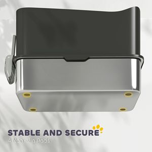 Lettiera per Gatti Extra Large Nera con Ingresso Superiore e Cuscinetti Antiscivolo, Design Chiuso in Acciaio Inossidabile - Product Image 5