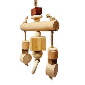 Jouet à mâcher en bois naturel écologique pour chiens, artisanat en bambou et en bois, jouet de jeu - Product Image 2