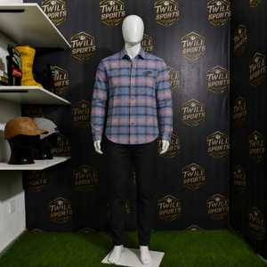 Custom Men's Long Sleeve Plaid Shirt 100% Cotton <b>Button</b> Down Casual Regular Fit Winter Woven Flannel Front Logo Single <b>Button</b> - Product Image 5
