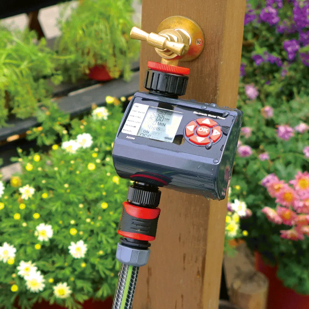 Timer elettronico a 1 zona Timer per irrigazione a uscita singola strumenti per irrigazione dell'acqua da giardino Timer per acqua digitale intelligente