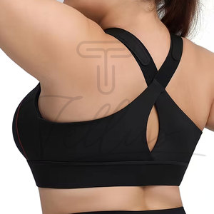 Latest Design Breathable Plus Size Women Sports Bra Front Logo High Support Yoga Fitness Gym Clothing Hot Sale - Product Image 6