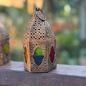 Black Rectangular Iron <b>Moroccan</b> <b>Lantern</b> With Cut Work Design For Home Decoration - Product Image 4