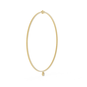 Teardrop Halo Radiant Cut Lab Grown Diamond Tennis <b>Choker</b> Necklace IGI Certified Wedding Engagement Gift - Product Image 3