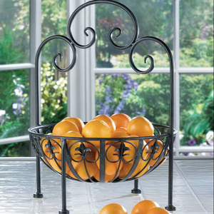 Corbeille à fruits classique en fer, design tendance, pour comptoir de cuisine, rangement de fruits frais, organisateur décoratif pour table à manger - Product Image 1