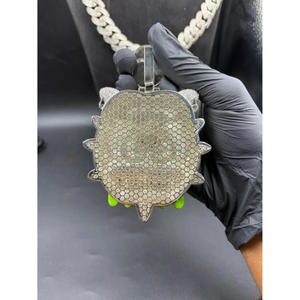 Collar con Colgante de Animal con Incrustaciones de Diamantes Cultivados en Laboratorio, Estilo Rapero, Joyería Urbana - Product Image 5