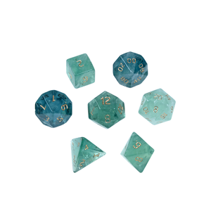 High quality stone dice crystal Green Calcite crystal reiki healing gemstones <b>Engraved</b> custom dice set Vikings - Product Image 1