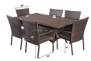 Silla de comedor de tejido grande contemporánea nueva llegada Cuerda de vidrio y aluminio de tamaño personalizado bandeja mixta jardín comedor y uso en la cocina - Product Image 3