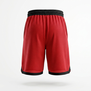 New Style <b>Men's</b> 100% Polyester Mesh <b>Shorts</b> Color Block <b>Elastic</b> <b>Waistband</b> Tapped Knee Length Side Slit <b>Men</b> Basketball Wear - Product Image 6