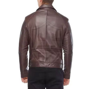 Nouvelle veste en cuir pour homme avec logo sur le devant, couleurs et tailles personnalisées, streetwear d'hiver, doublure en fausse fourrure - Product Image 3