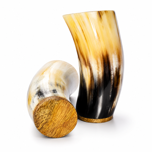 Mug à boire artisanal en corne avec poignée, style traditionnel vintage, vaisselle en bois, mug viking, mug à boire en corne naturelle, corne de buffle - Product Image 2