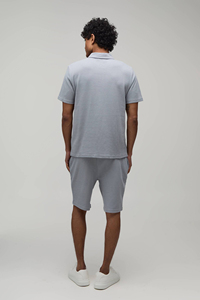 Conjunto de Camiseta Polo Oversize para Hombre, con Logotipo Personalizado en la Parte Delantera, Impresión Digital, Transpirable, Conjunto de Verano de 2 Piezas, Mezcla de Poliéster/Algodón - Product Image 2