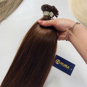 Extensiones de Cabello Virgen Vietnamita al por Mayor Rusa Hair, Punta Plana, Doble Trama a Máquina, Textura Lisa/Ondulada/Rizada, Logotipo Personalizado, Alta Calidad - Product Image 1