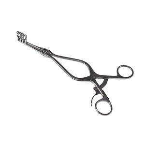 Retracteur Cérébellaire Auto-Retenu Adson en Acier Inoxydable 4x4 à Pointes Aiguisées avec Poignée Anneau et Cliquet pour Usage Médical et Chirurgical en Hôpital - Product Image 1